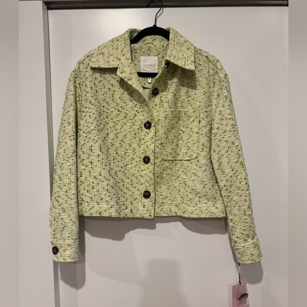 NWT Avec Les Filles tweed jacket size XS